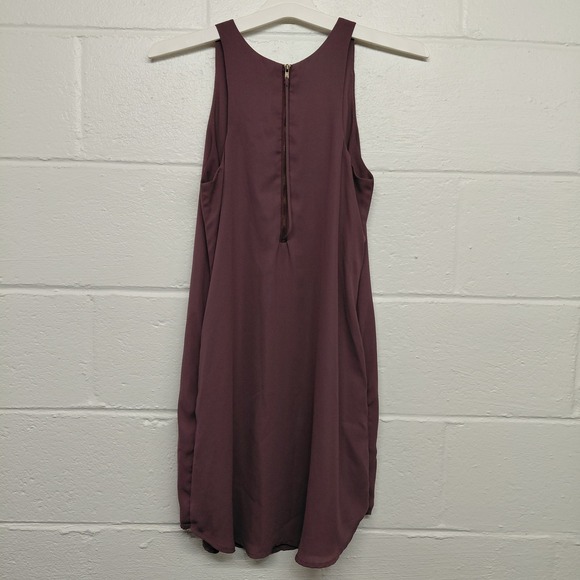 Pink Republic Midi Knee Dress Size SMALL Purple Sundress Sleeveless Zip Lined - Picture 2 of 11